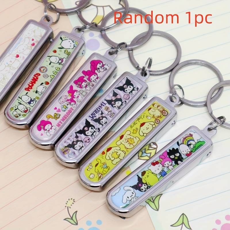 1pc Sanrio Cute Character Nail Clippers Stainless Steel Portable Fingernail Trimmer with Con