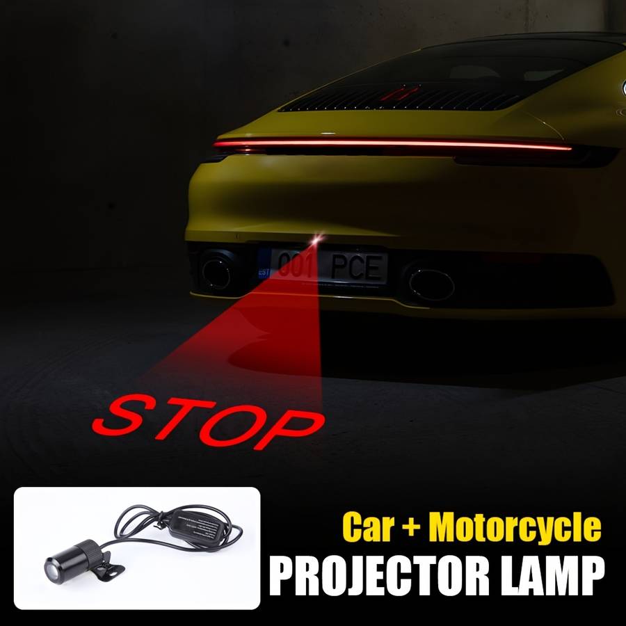1pc LED Car Projection Light Neon Accent Safety Anti-Collision Lamp 9-36V Hardwired