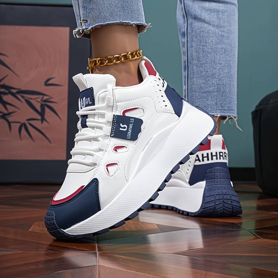 Women S Sneakers Color White Red Sizeuk 5