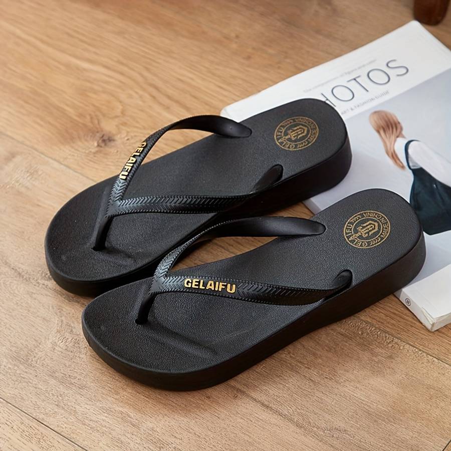 Ladies Summer Flip Flops Black Uk 4
