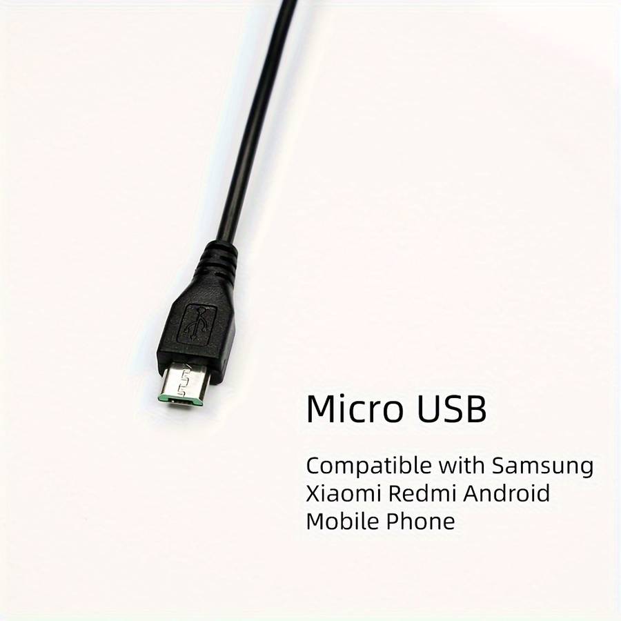 1pc 10-in-1 USB Charging Cable Set PVC Matte Round Cable 21cm USB Male to Female 5-10W Powe