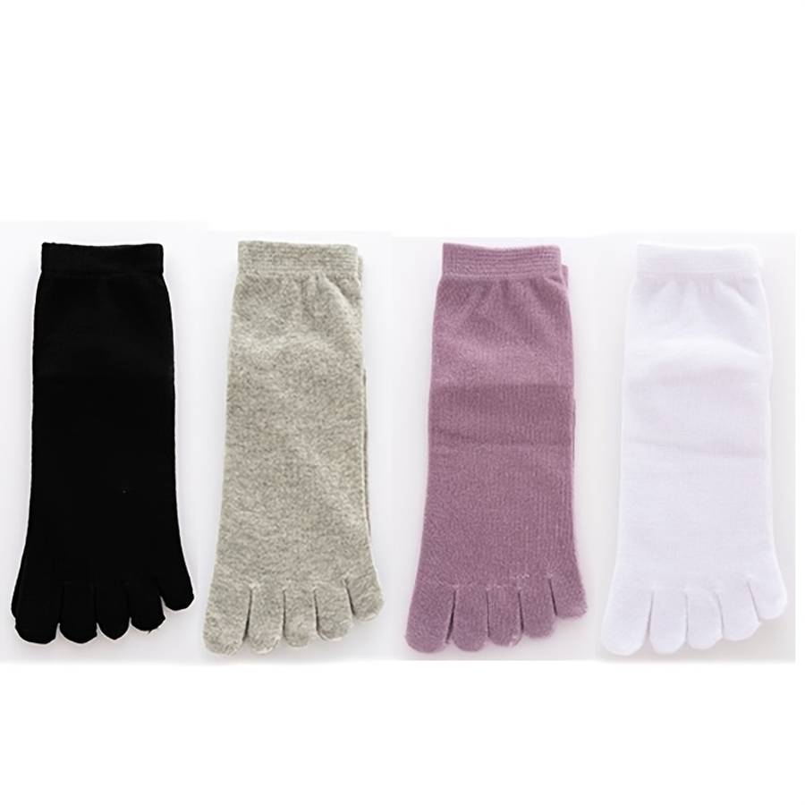 Women S Socks Color 1 Black 1 White 1 Purple 1 Gray Size Onesize