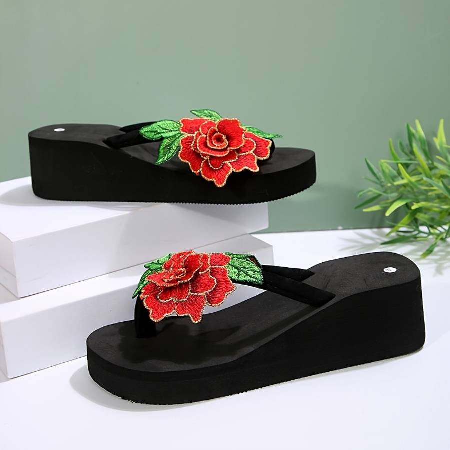 Ladies Summer Flip Flops Black Uk 3