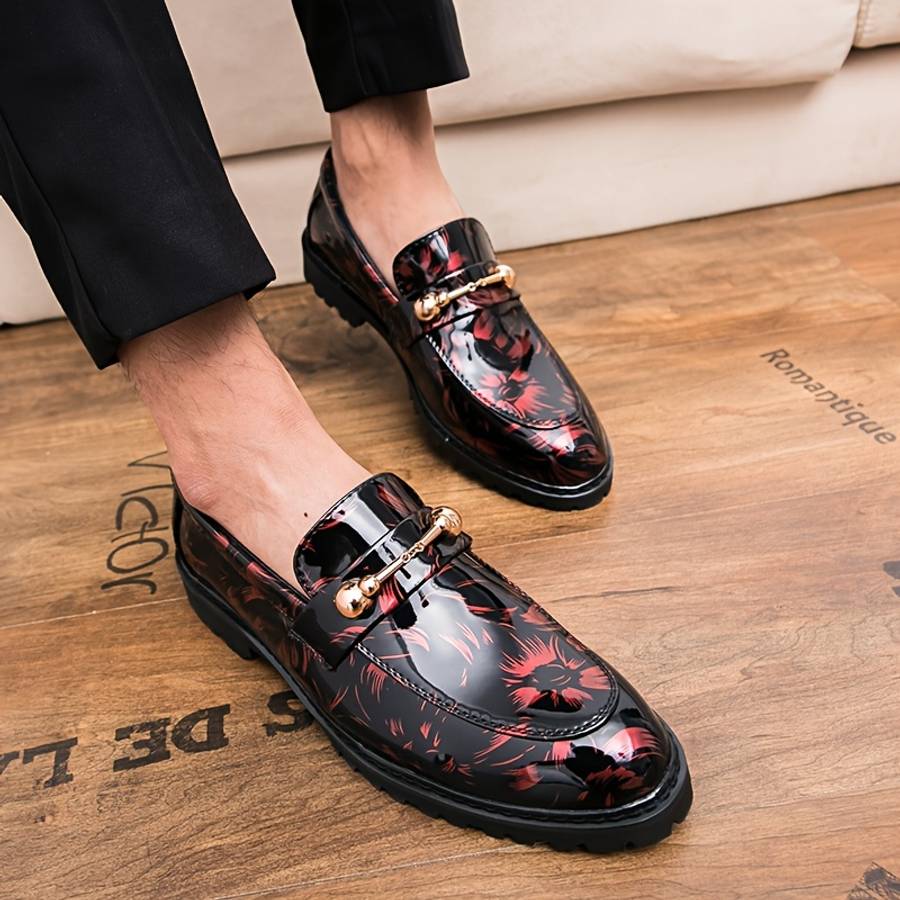 Mens Leather Shoes Color Red Sizeuk 8