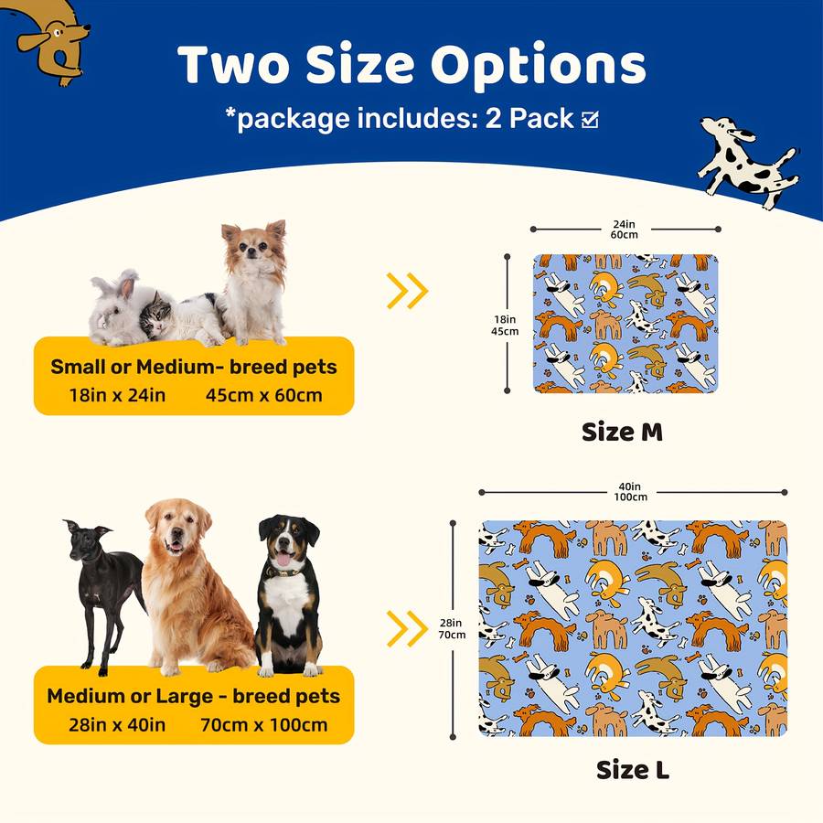 Pet supplies size 45cmx 60cm  Pack of 2