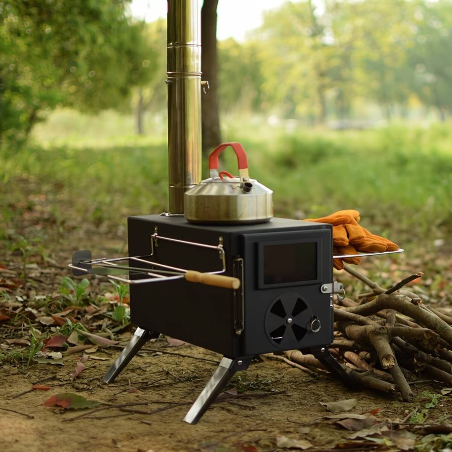 Winter S Hot Item Portable Foldable Wood Stove 7 Chimneys Included Material Lron