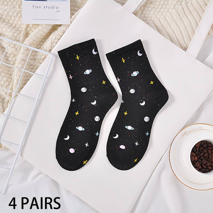 Women S Socks Color Black 4 Pairs Size Onesize