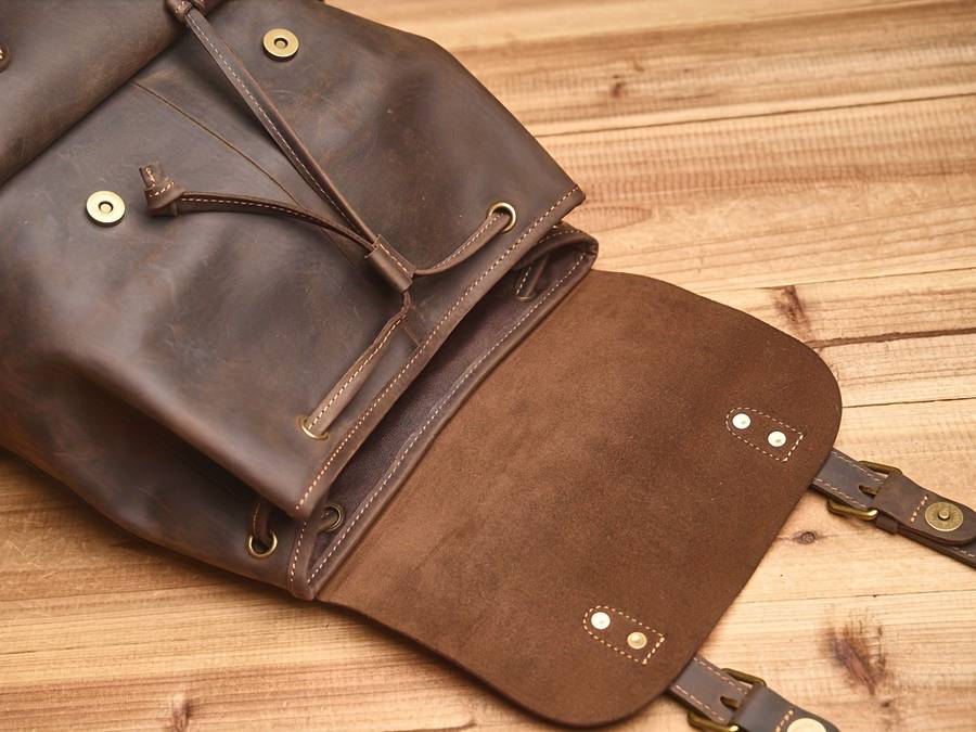 Men S Backpack Dark Brown
