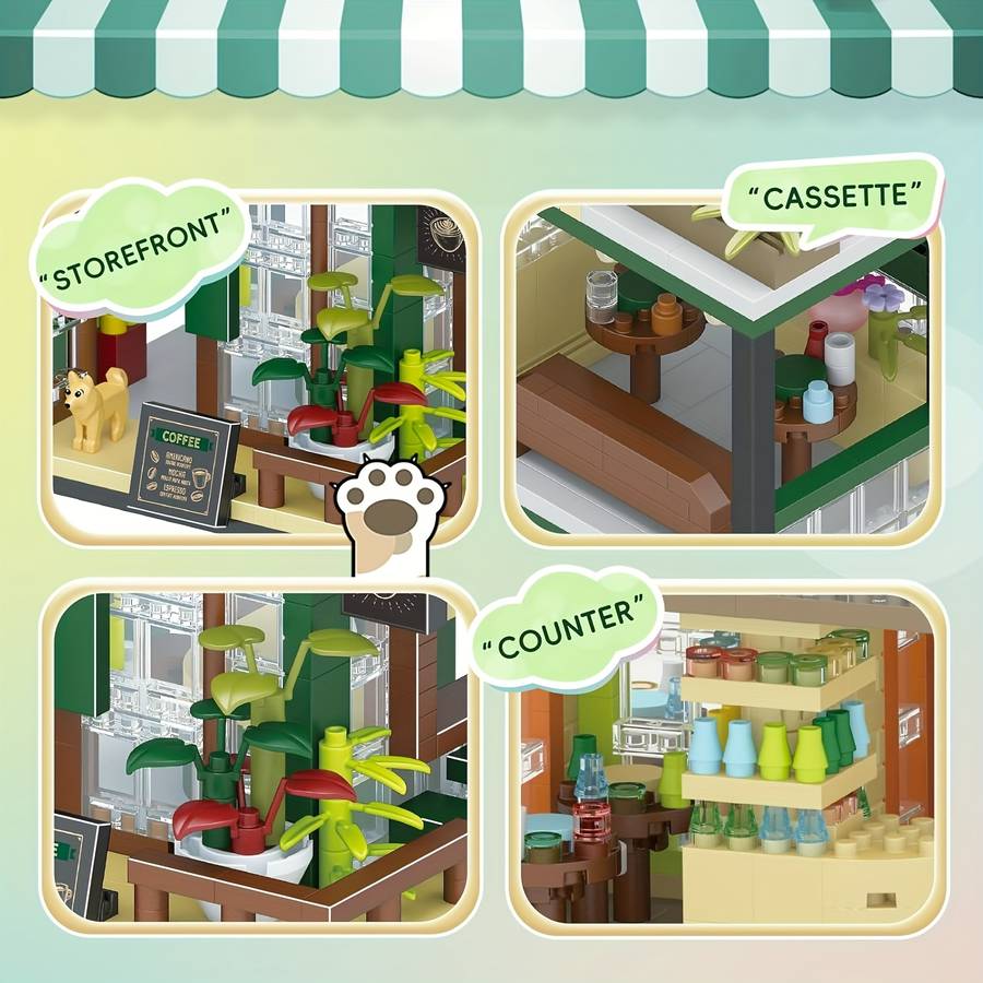 Building Toy Architectural Model Toy Set Model Cake Shop