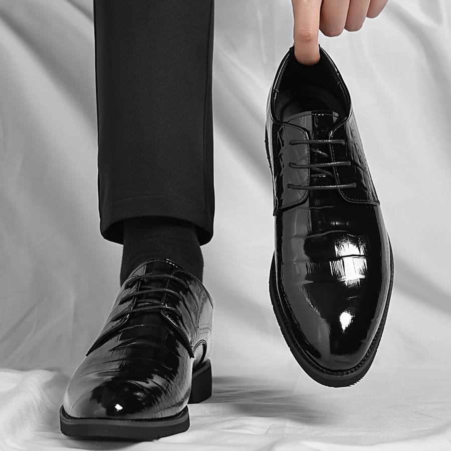 Mens Leather Shoes Color Black Sizeuk 9