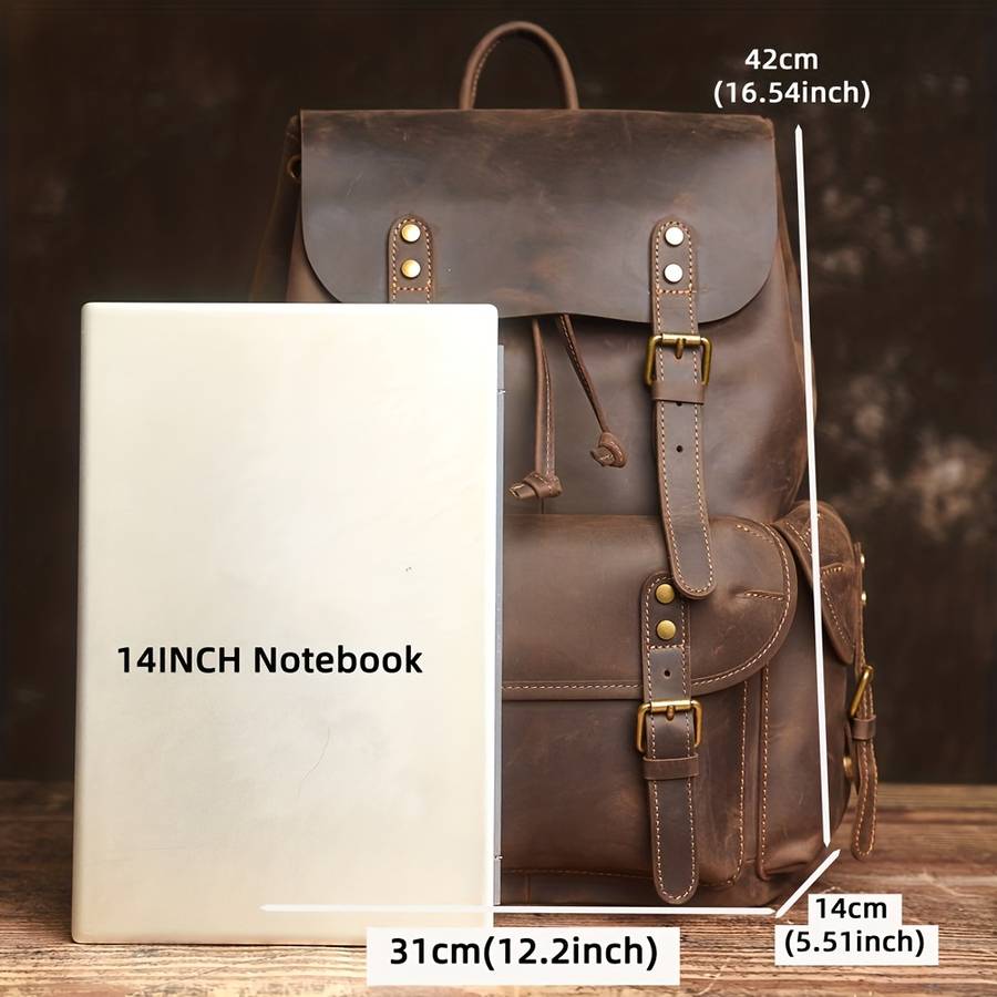 Men S Backpack Dark Brown