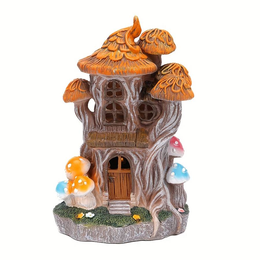 French Country 3D Mushroom House Resin