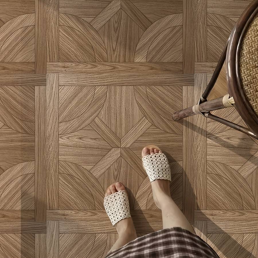 Self Adhesive Floor Stickers 40*120Cm 15.74*47.24Inch 2D Wood Grain