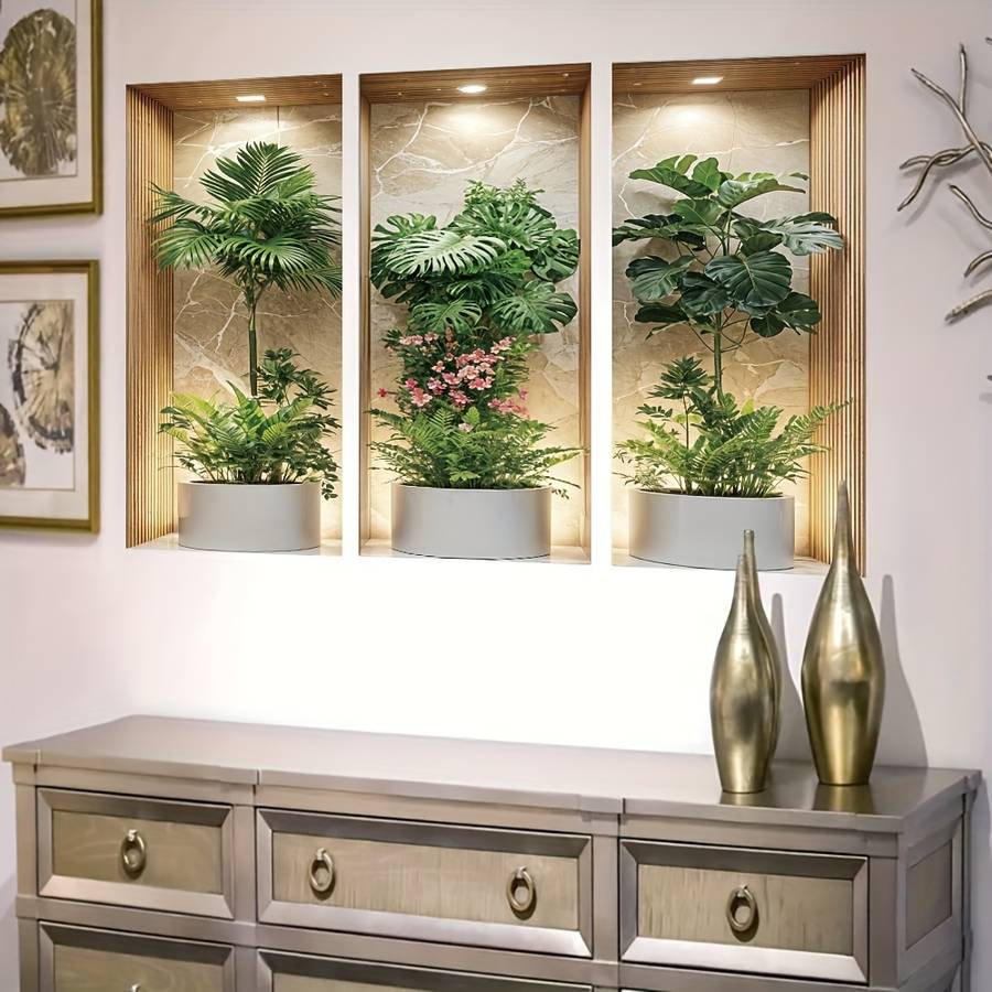 3PCS Premium Oil Resistant Piece Set Contemporary Style Wall Decals Vinyl Office