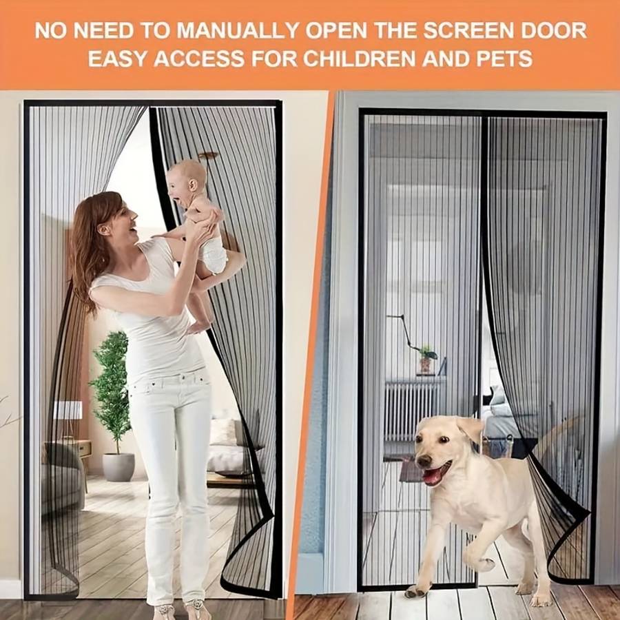 Mosquito Screens For Doors And Windows Black  White  2Pcs