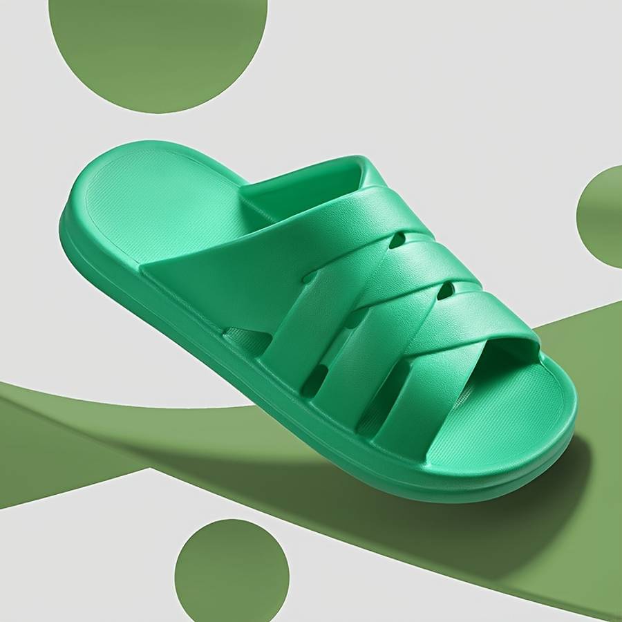 Men Slippers Summer Style Green Size Uk 6.5 To 7