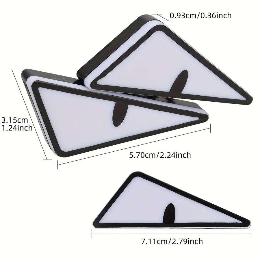 2Pcs LED Eagle Eye Lights Triangle Demon Eye Fun Atmosphere Lights