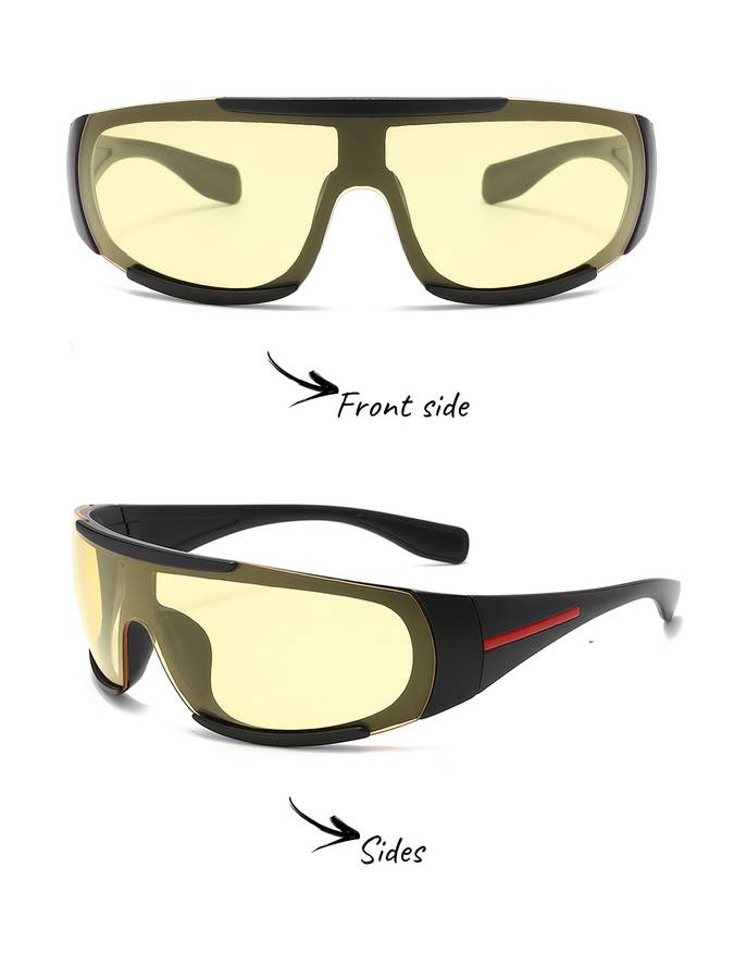 Cycling Glasses Color C5 Black Red Mirror