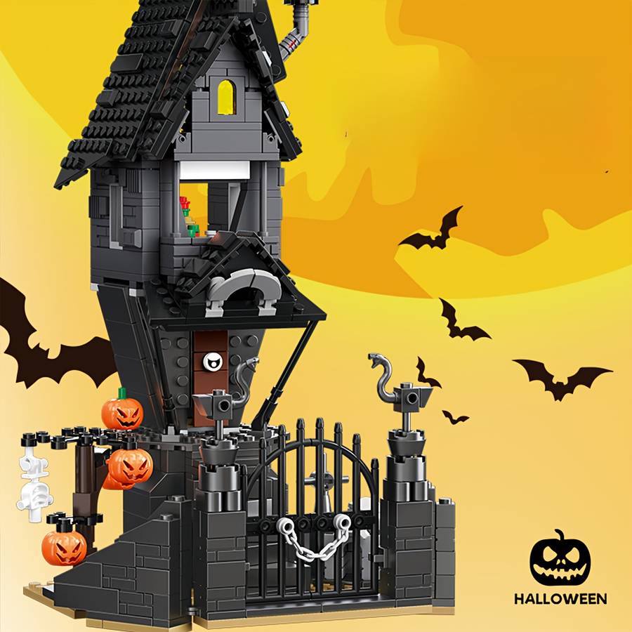 Building Toy Architectural Model Toy Set Style Halloween Castle