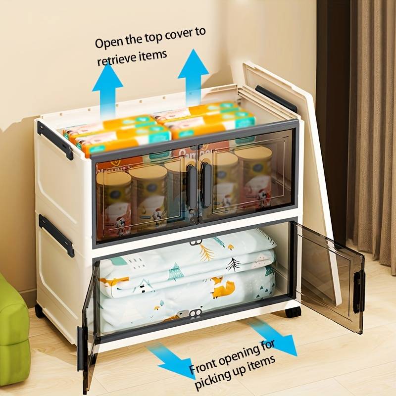 Storage And Organizationmodel 5 Layers   Width 38Cm 14.96In  Translucent Color   With Wheels  X  4
