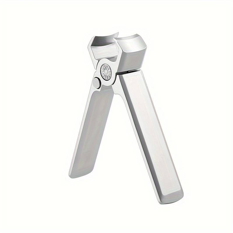 1pc Classic Style Stainless Steel Nail Clippers Wide Jaw Concave Blade Edge Unscented Ideal