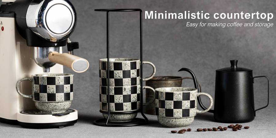 Water Cup Color Black And Gray Dot Model4 Cups