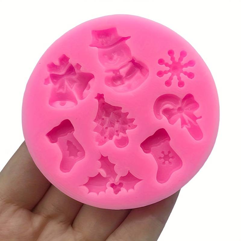 Suitable For Baking Molds Items Pink Christmas Tree Snowman Socks