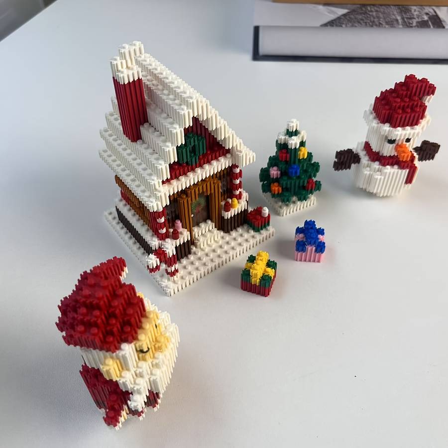 Building Toy Architectural Model Toy Set Model Christmas Combination Building Blocks