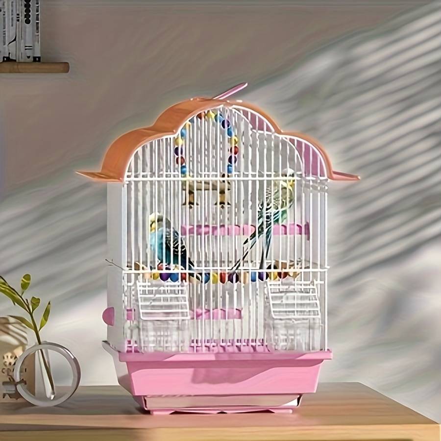 Birdcage Color Pink Birdcage  Entry Level 6 Piece Set  Acid Washing Counter Rust Process