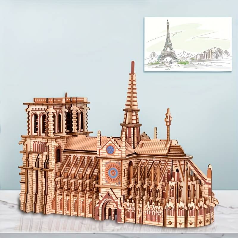 Building Toy Architectural Model Toy Set Style Notre Dame Bl