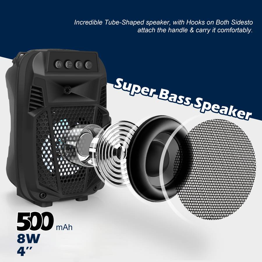 Smart Featuring Crystal Sound Dual Portable Wireless Speakers For Festival