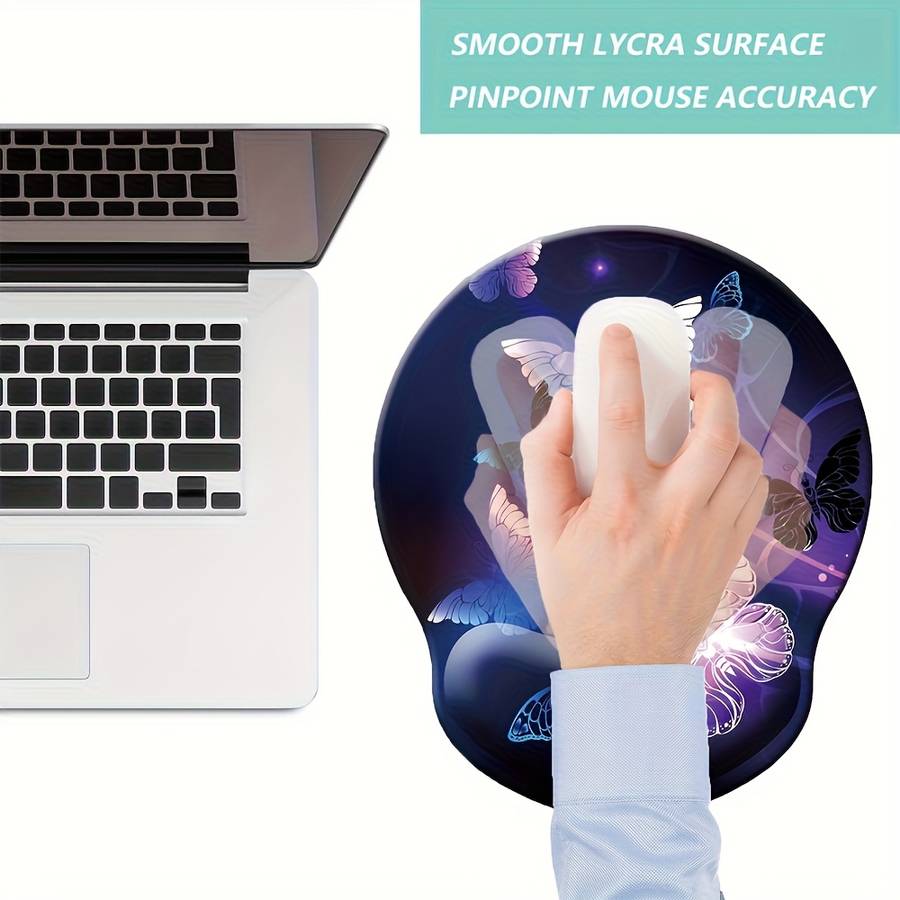 Sleek EcoFriendly Visnfa Ergonomic Butterfly Mouse With For Pc Gamers Purple