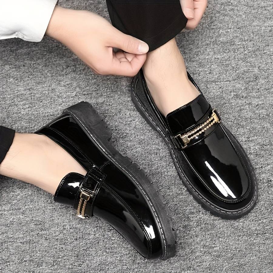 Mens Leather Shoes Color Black Sizeuk 8
