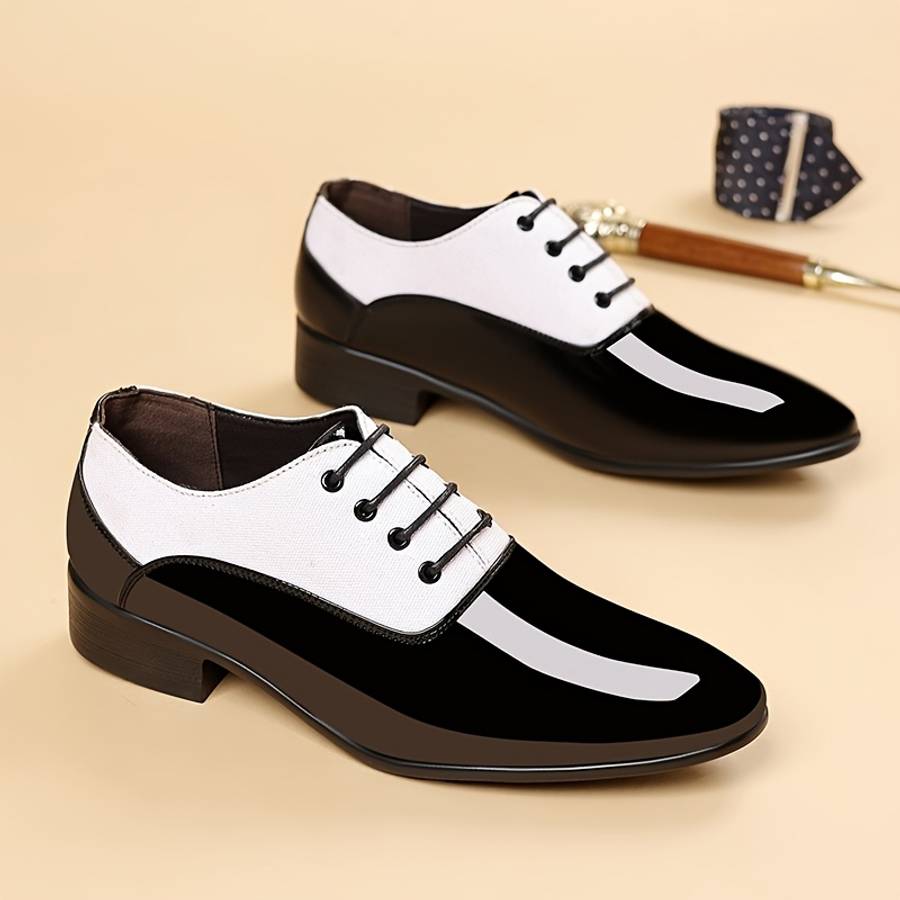 Mens Leather Shoes Color Black Sizeuk 10