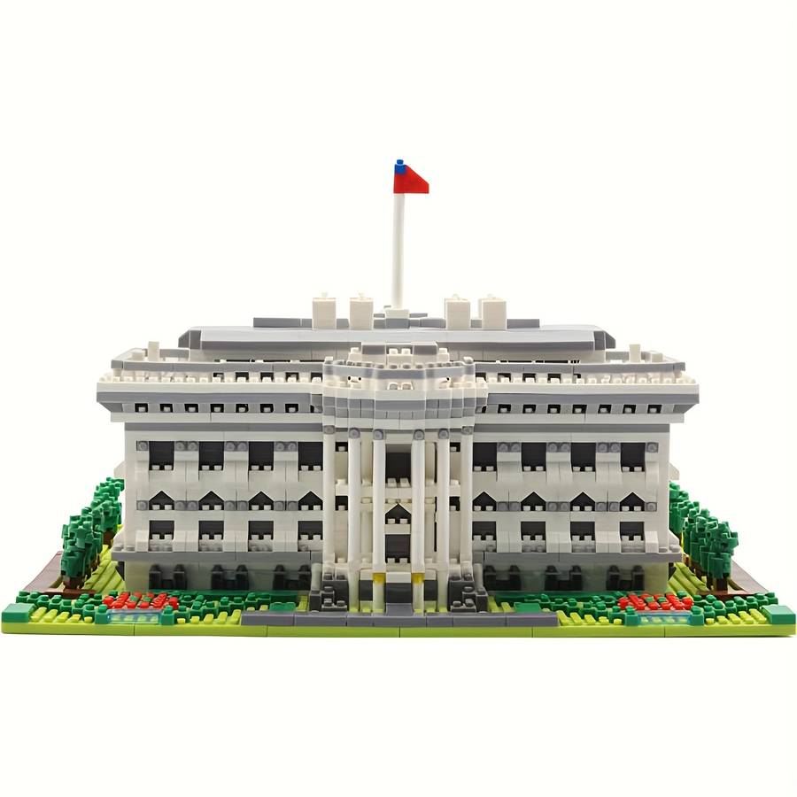Building Toy Architectural Model Toy Set Color White House