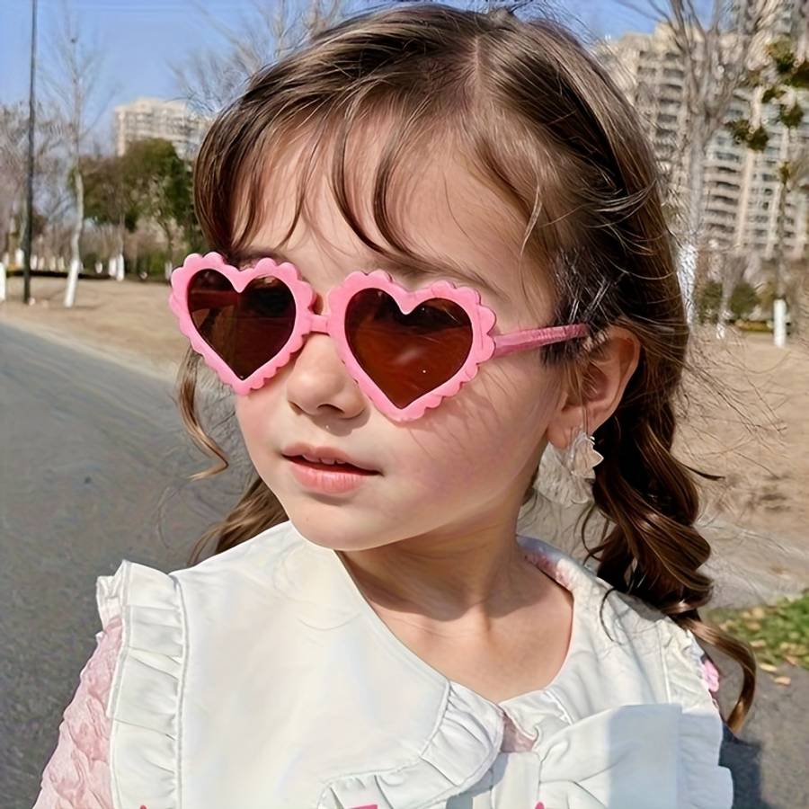 Kids Glasses Color 2Pcs Pink Add Blue Love Wave Glasses