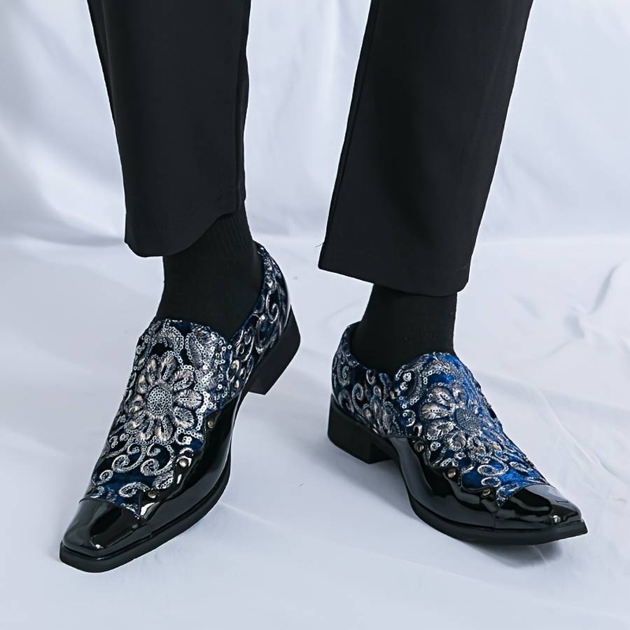 Mens Leather Shoes Color Black And White Sizeuk 6.5