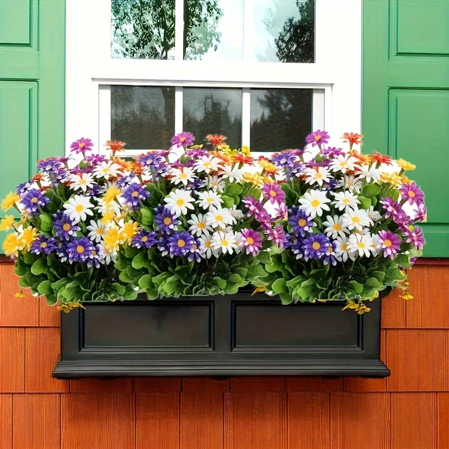 Simulated Flower Quantity 5 Bouquets Of Beautiful Flowers