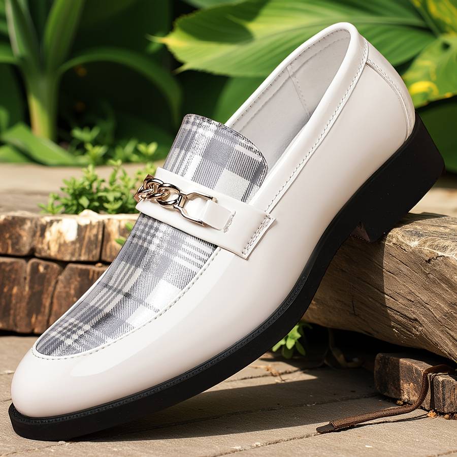 Mens Leather Shoes Color White Sizeuk 8