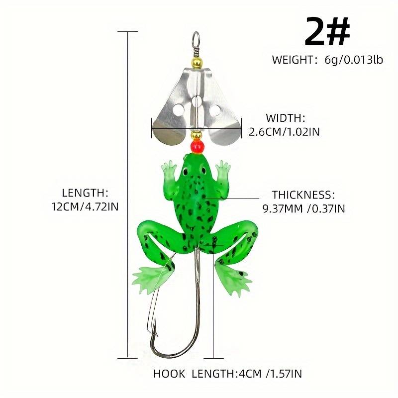 1pc Lifelike Soft Frog Swimbait with Sharp Hook Topwater Rubber Fishing Lure for Bass Durabl