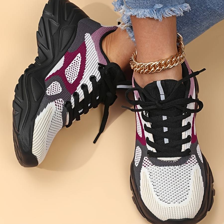 Women S Sneakers Color Blackred Sizeuk 6