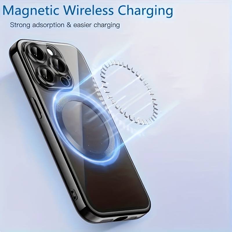 1pc Black For iPhone 13 Pro Max Sleek And Luxurious Transparent Phone Case