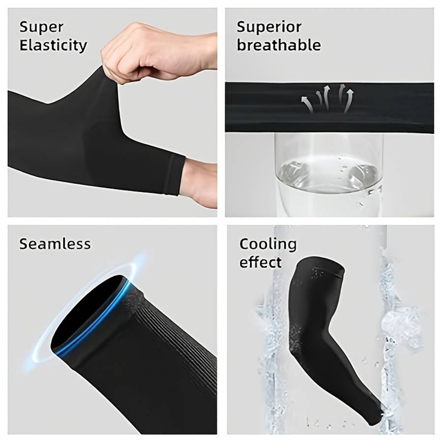 Sunscreen Sleeves Color 5 Pairs Of White