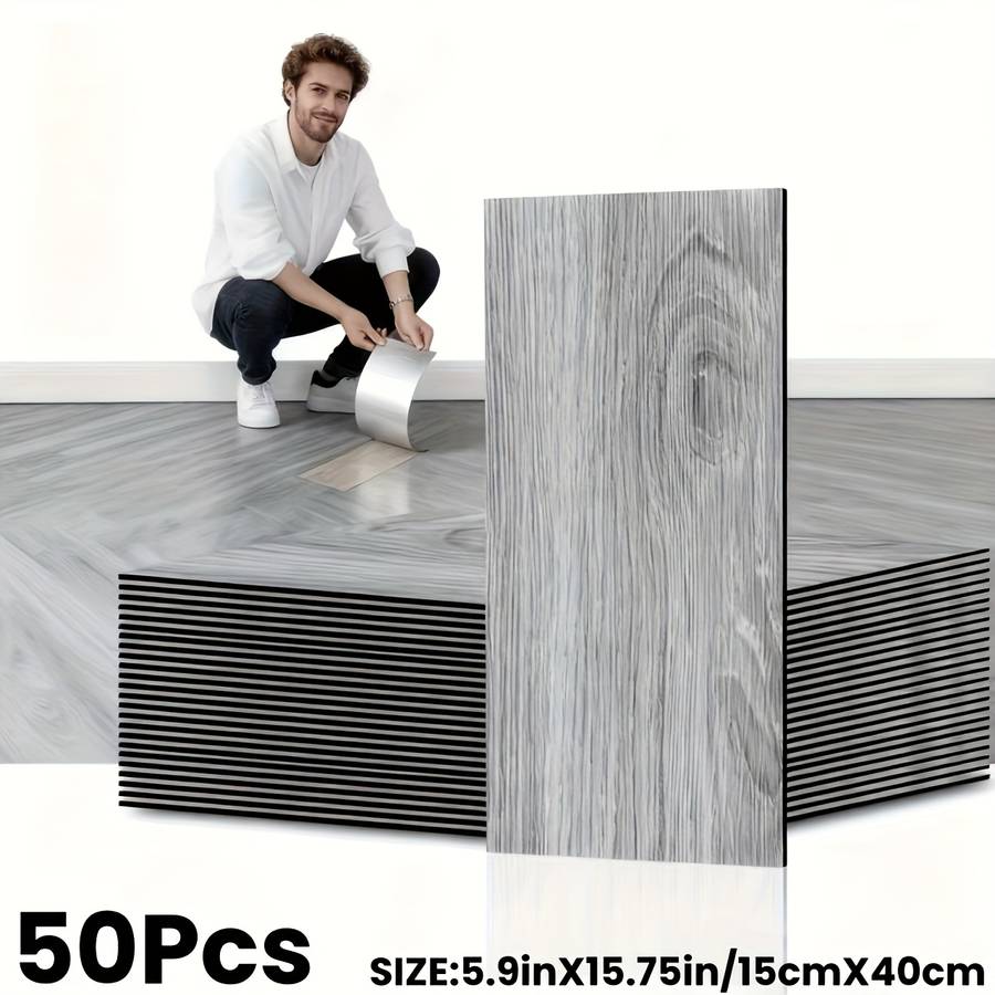 Self Adhesive Floor Stickers White Maple Box Of 50Pcs