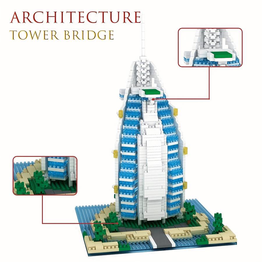 Building Toy Architectural Model Toy Set Model Burj Al Arab Jumeirah