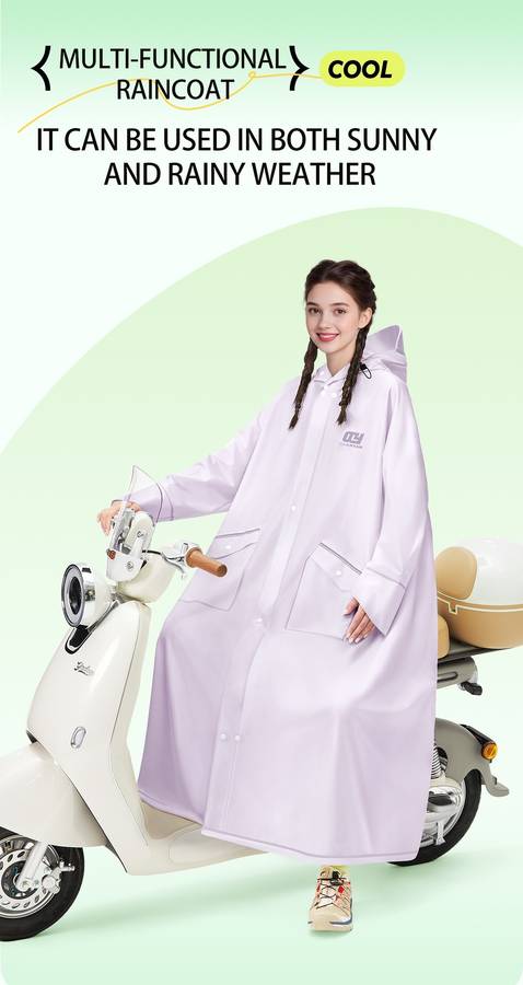 Raincoat Light Purple Size Asian M