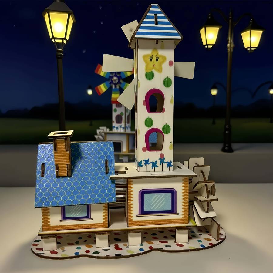 Building Toy Architectural Model Toy Set Items Windmill House