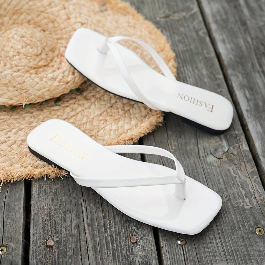 Ladies Summer Flip Flops Beige Uk 5