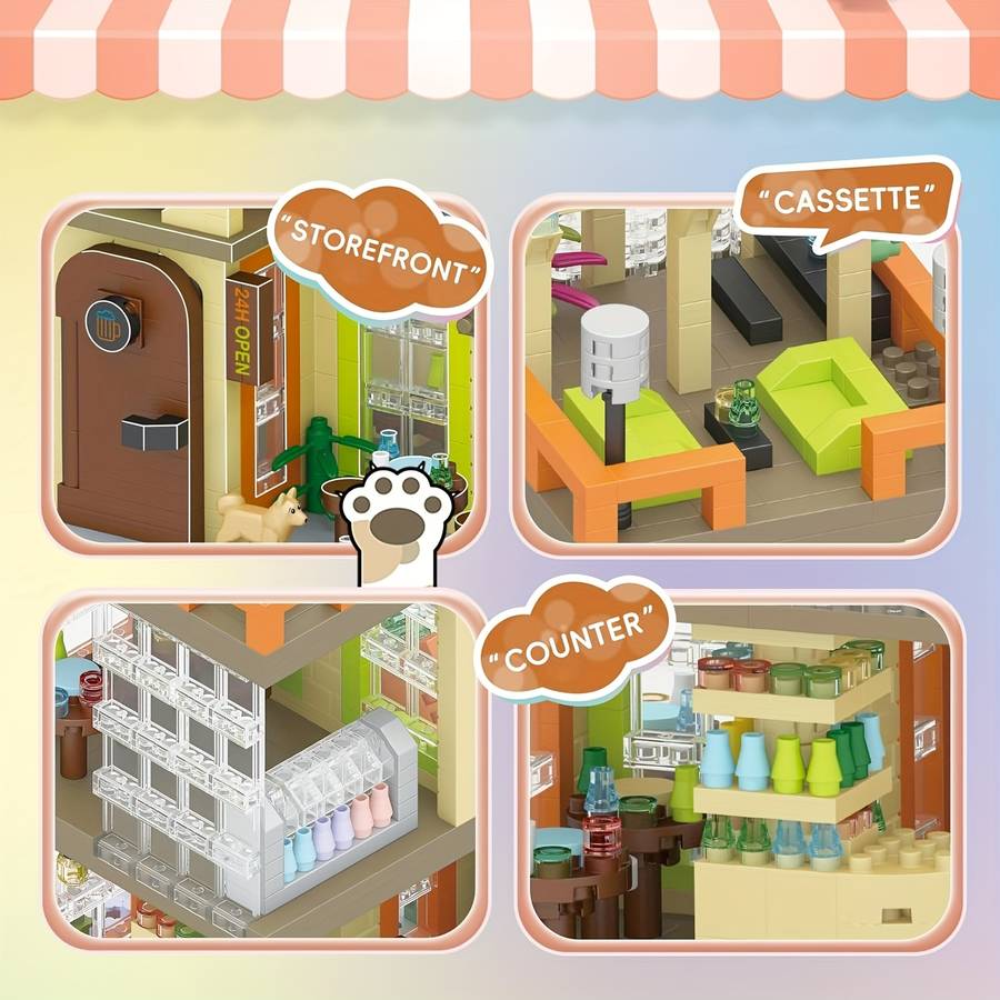 Building Toy Architectural Model Toy Set Model Cake Shop