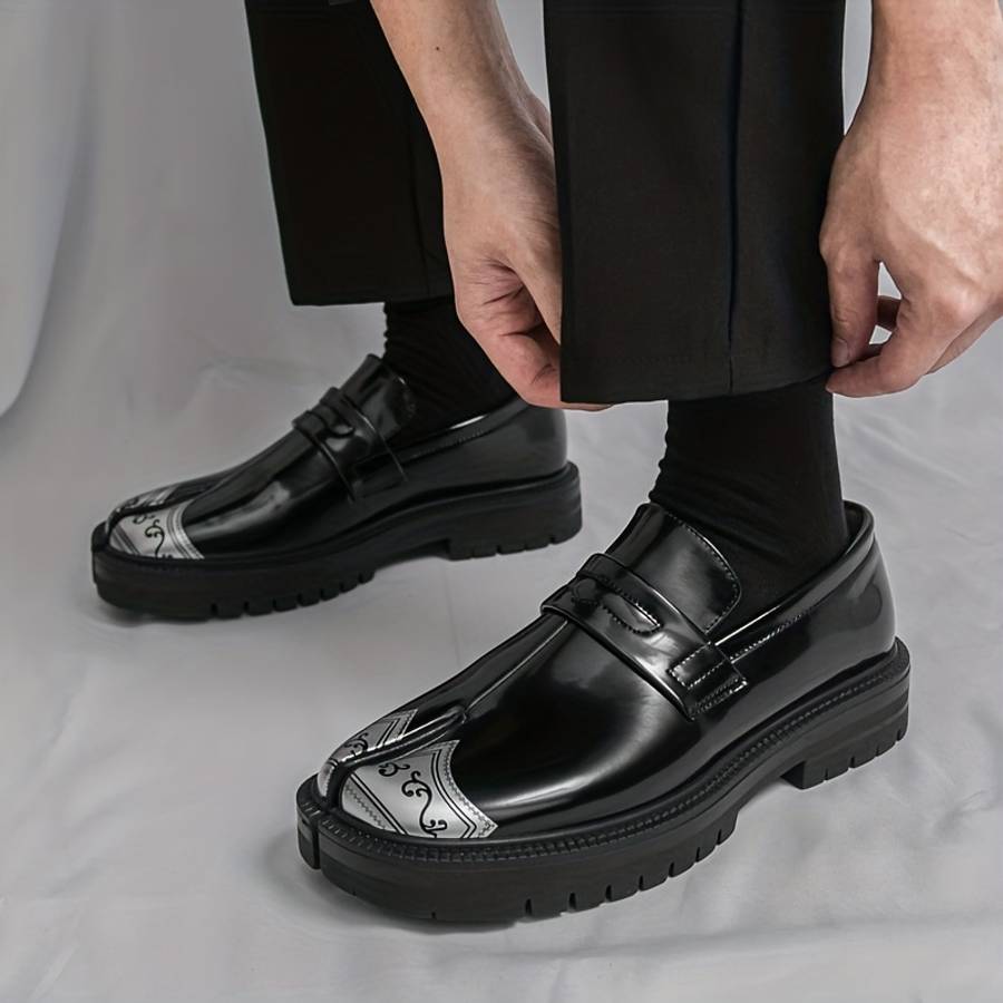 Mens Leather Shoes Color Black Sizeuk 5.5